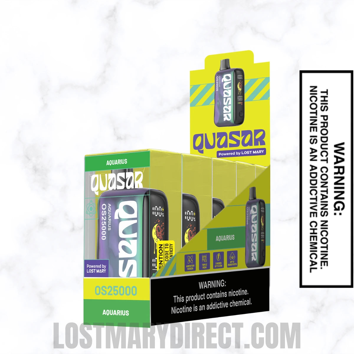 Aquarius Lost Mary Quasar OS25000 Diposable Vape with pack of 5