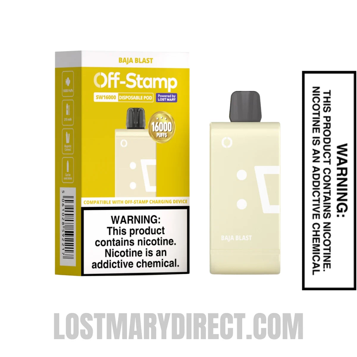 Baja Blast Off Stamp SW16000 Disposable Pod With Package Box