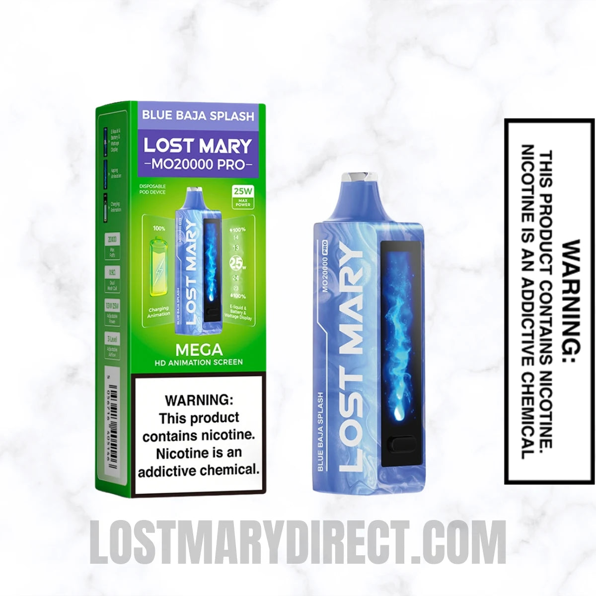 Blue Baja Splash Lost Mary MO20000 PRO Diposable Vape With Package Box