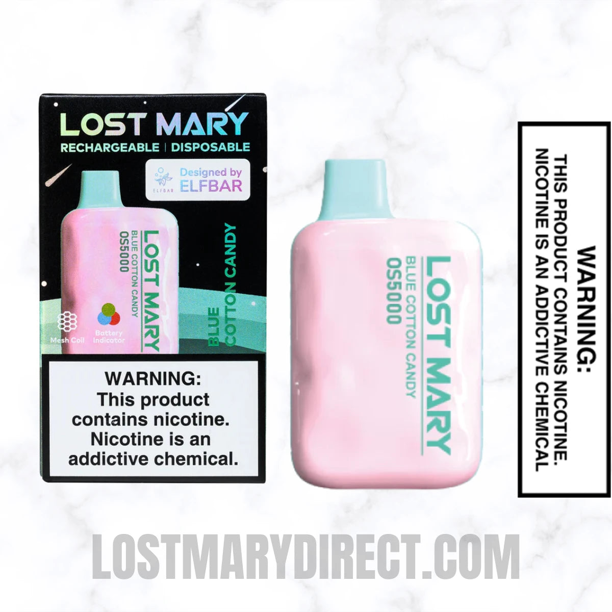 Blue Cotton Candy Lost Mary OS5000 Disposable Vape