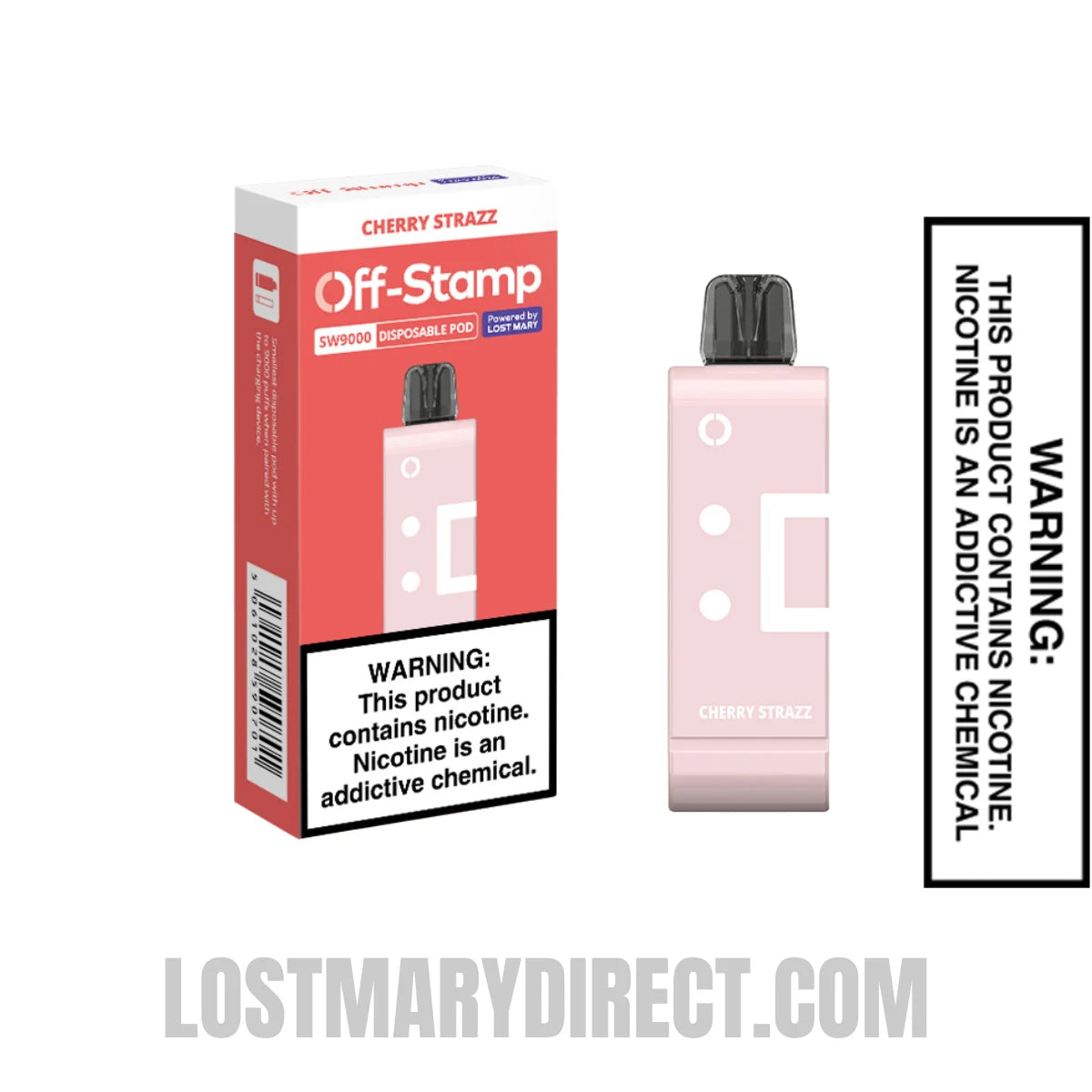 Cherry Strazz Off Stamp SW9000 Disposable Pod With Package Box