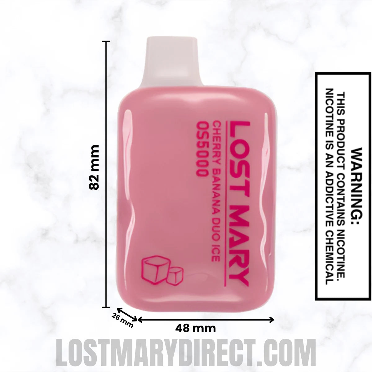 Strawberry Ice Lost Mary MO20000 PRO Disposable Vape Dimensions