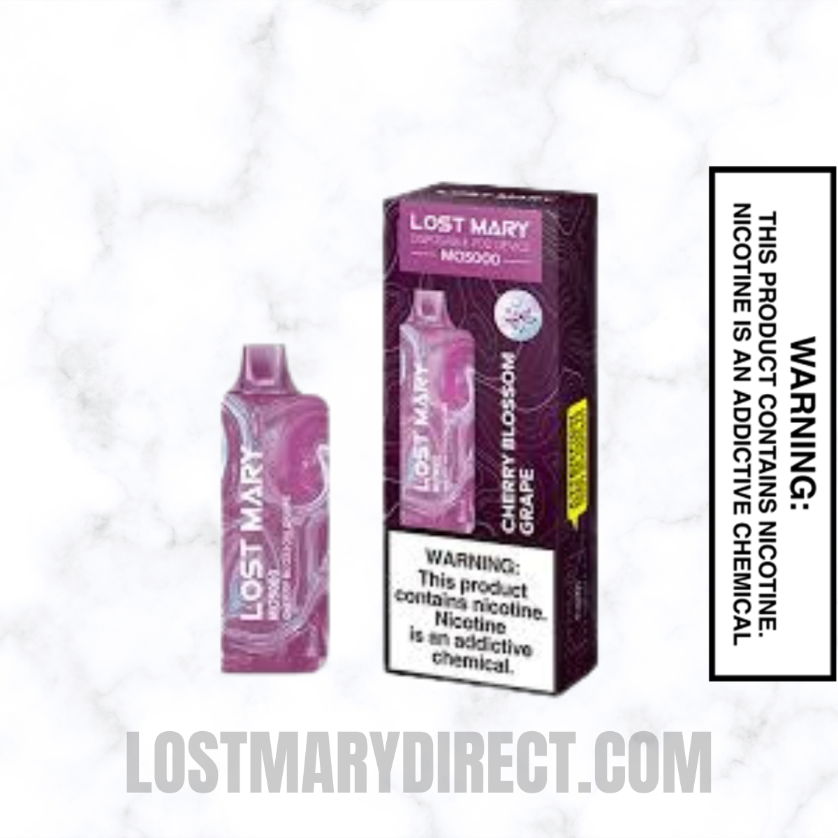 Cherry Blossom Grape Lost Mary MO5000 Disposable Vape With Package Box