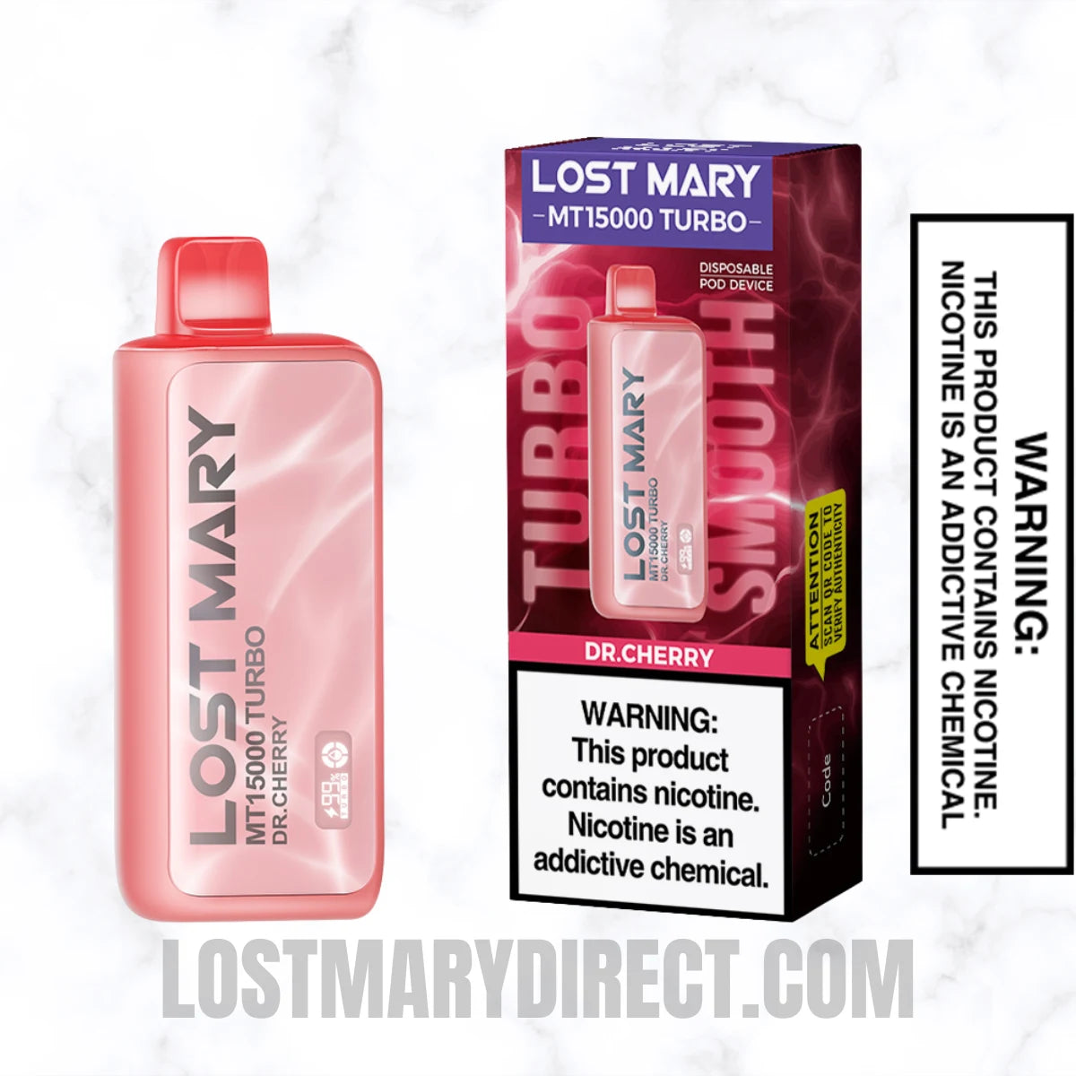 Dr. Cherry Lost Mary MT15000 TURBO Vape With Package Box