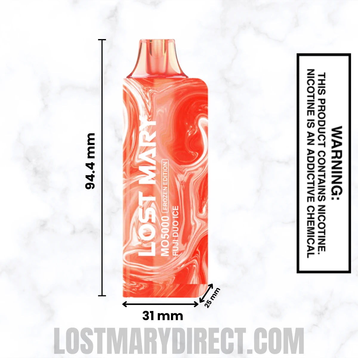 Fuji Duo Ice Lost Mary MO5000 Disposable Vape Dimension