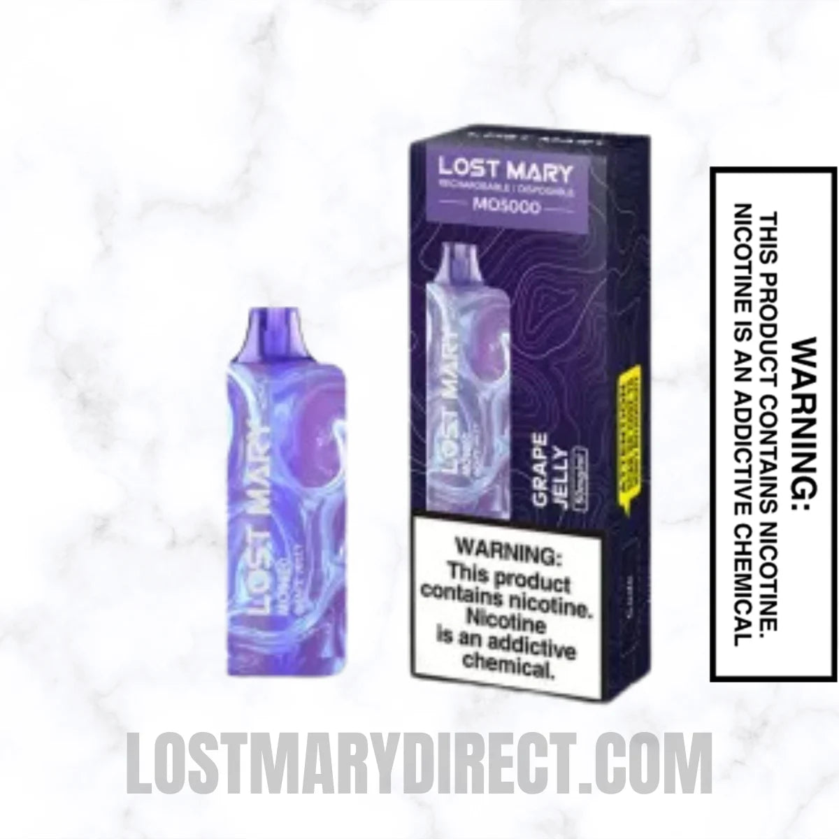 Grape Jelly Lost Mary MO5000 Disposable Vape package box