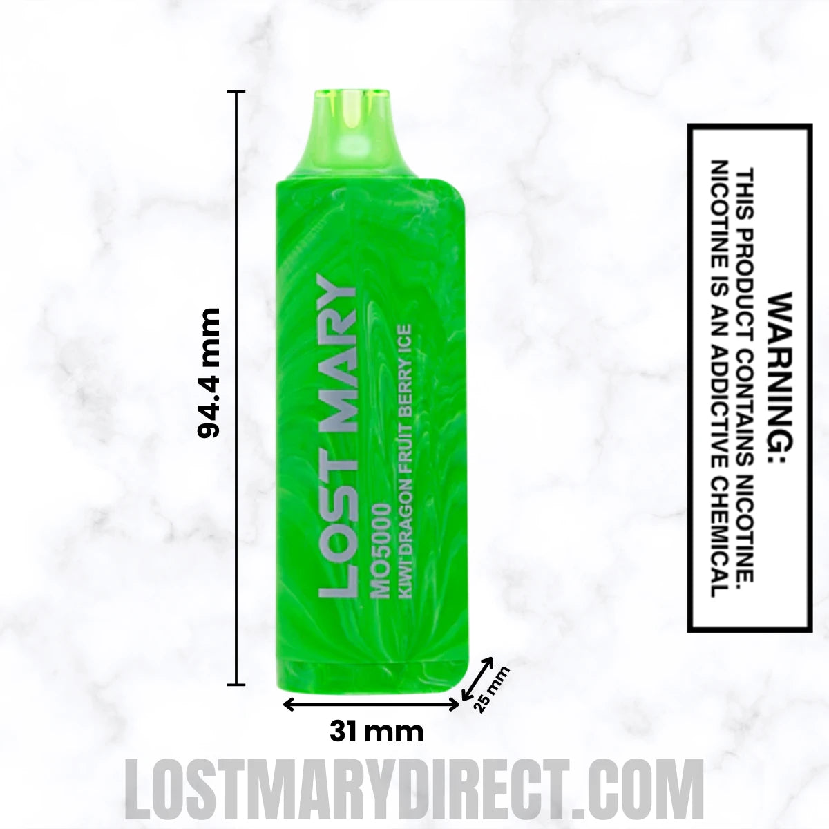 Kiwi Dragon Fruit Berry Ice Lost Mary MO5000 Disposable Vape Dimension