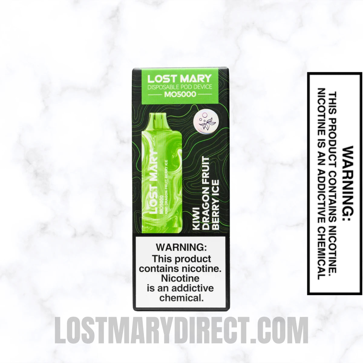 Kiwi Dragon Fruit Berry Ice Lost Mary MO5000 Disposable Vape With Package Box
