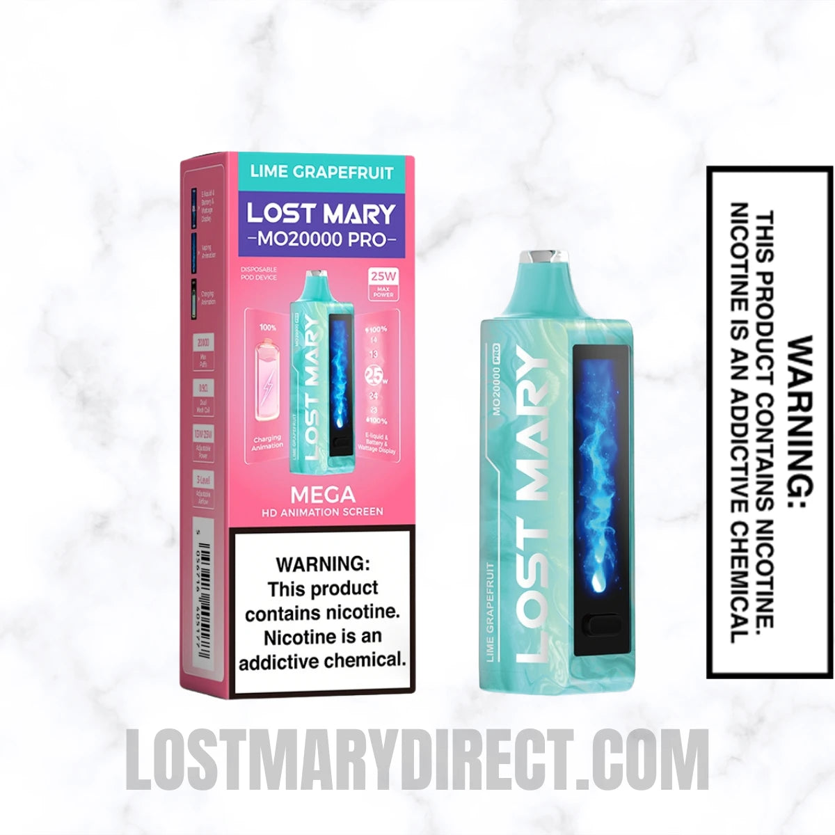 Lime Grapefruit Lost Mary MO20000 PRO Diposable Vape With Package Box
