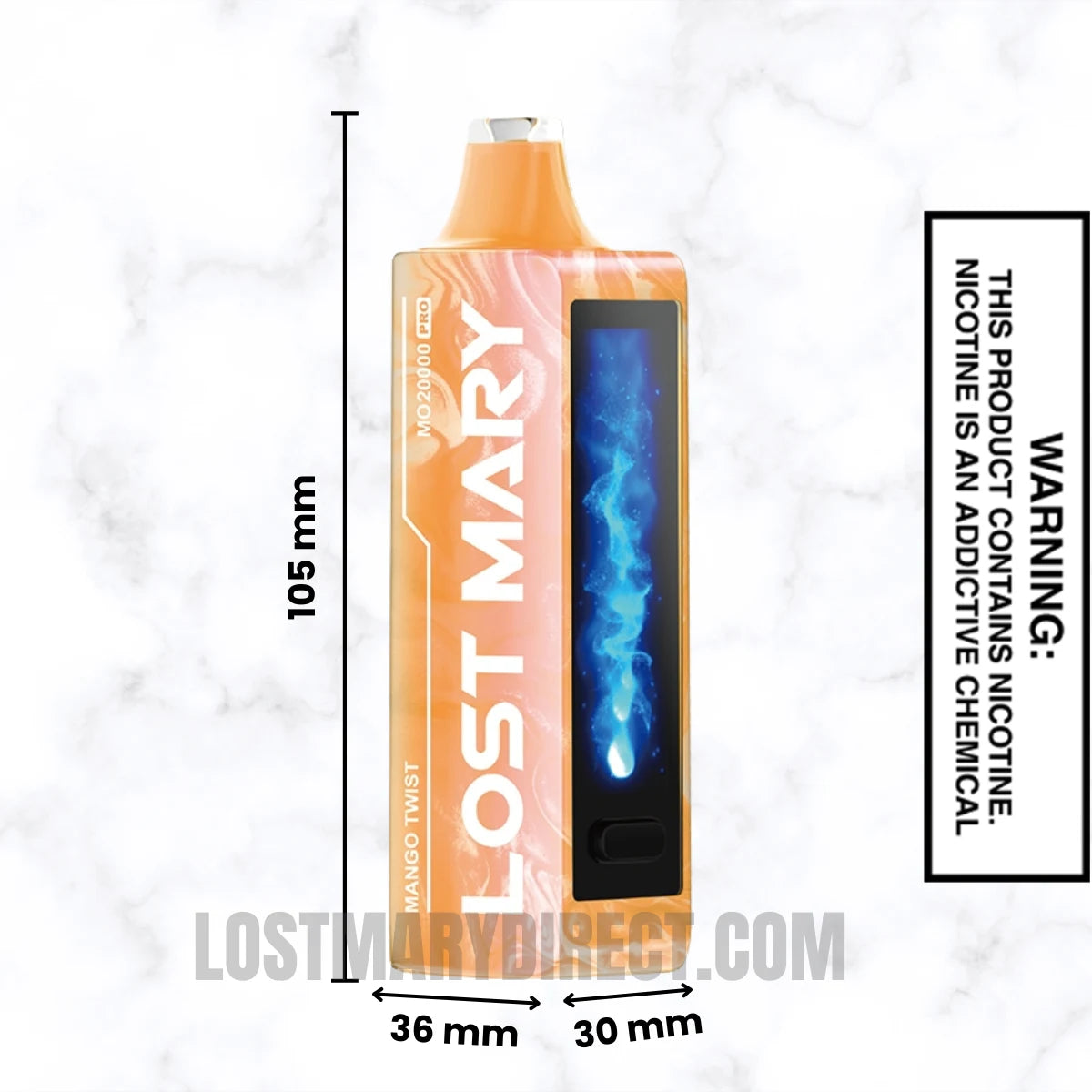 Mango Twist Lost Mary MO20000 PRO Diposable Vape Dimension