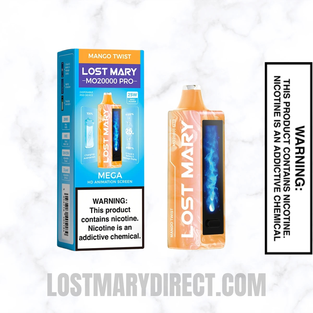 Mango Twist Lost Mary MO20000 PRO Diposable Vape With Package Box