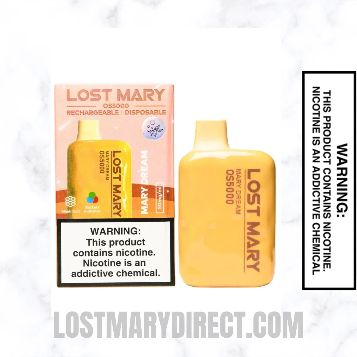 Mary Dream Lost Mary OS5000 Disposable Vape With Package Box