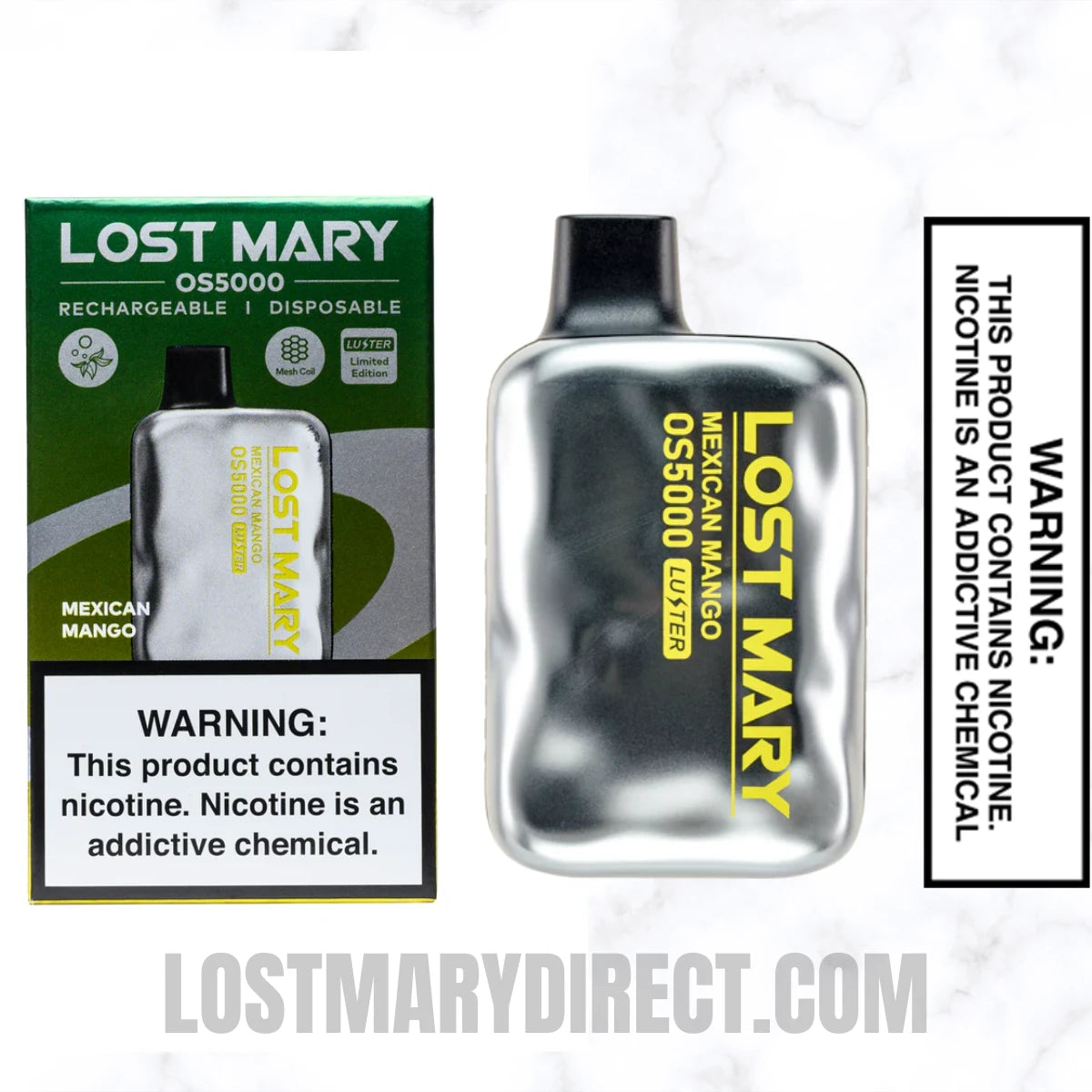 Mexican Mango Lost Mary OS5000 Luster Edition Vape With Package Box