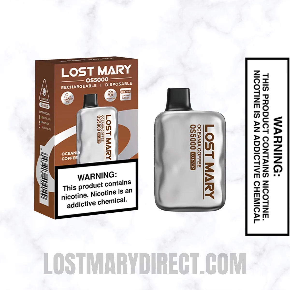 Oceania Coffee Lost Mary OS5000 Luster Edition Vape With Package Box