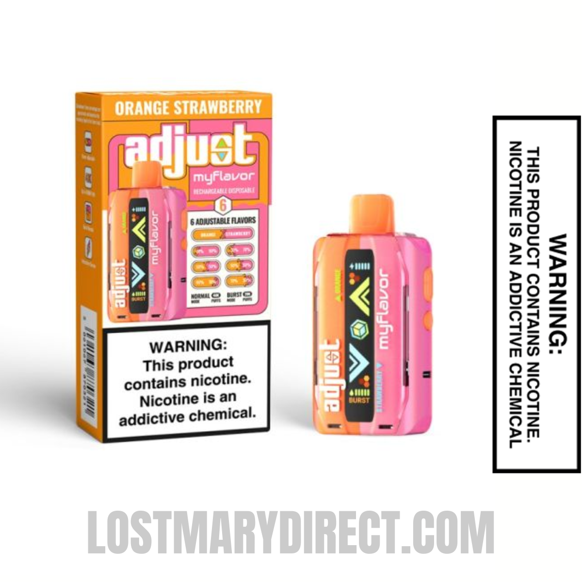 Orange Strawberry Adjust MyFlavor 40K Disposable Vape with Package Box
