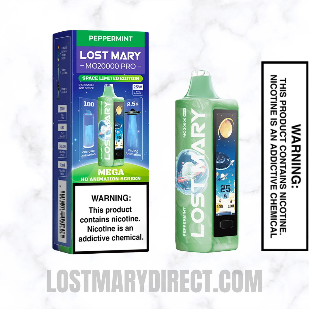 Peppermint Lost Mary MO20000 PRO Diposable Vape With Package Box
