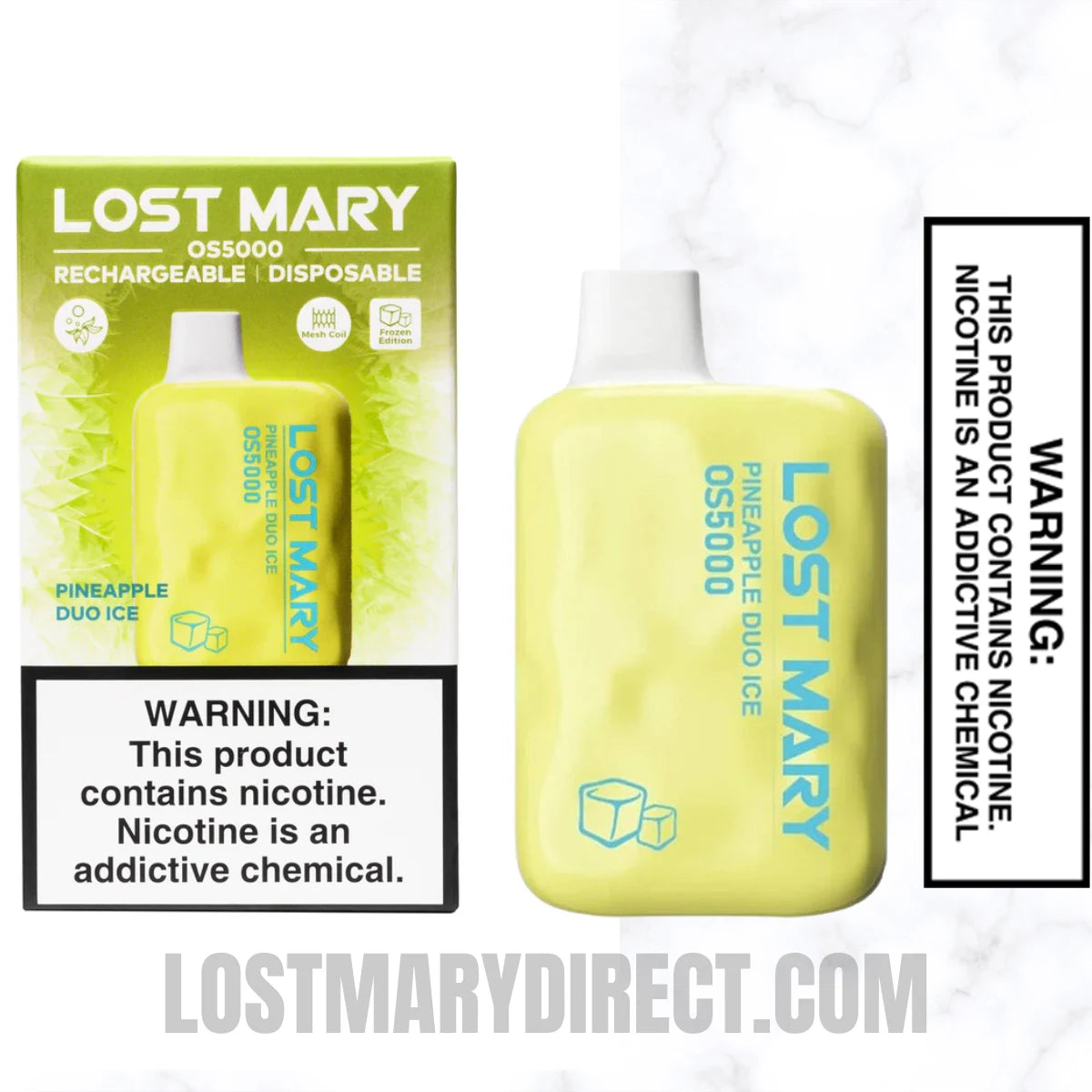 Pineapple Duo Ice Lost Mary OS5000 Frozen edition Vape With Package Box