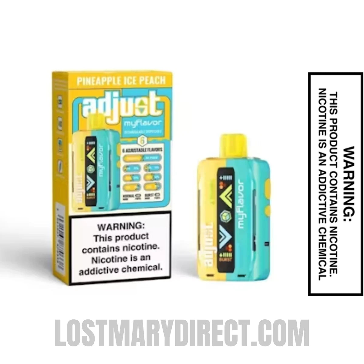 Pineapple Ice Peach Adjust MyFlavor 40K Disposable Vape with Package Box