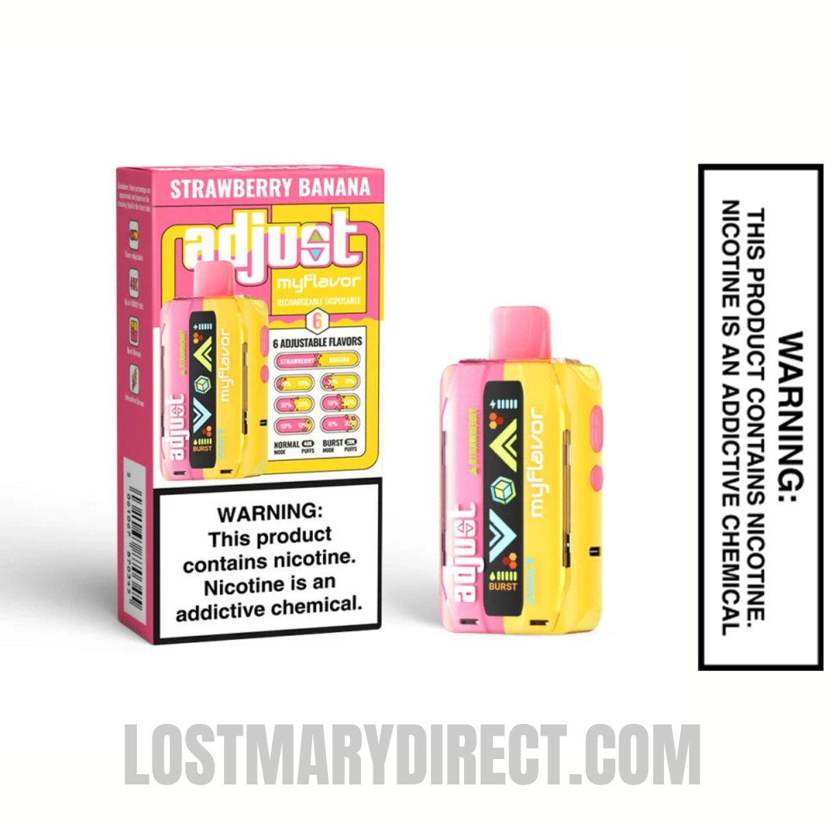 Strawberry Banana Adjust MyFlavor 40K Disposable Vape with Package Box