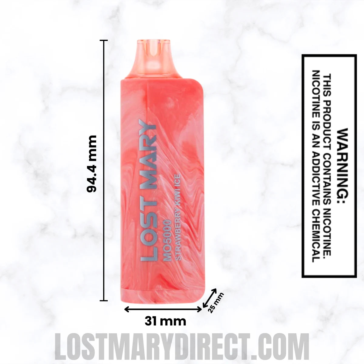 Strawberry Kiwi Ice Lost Mary MO5000 Disposable Vape Dimension