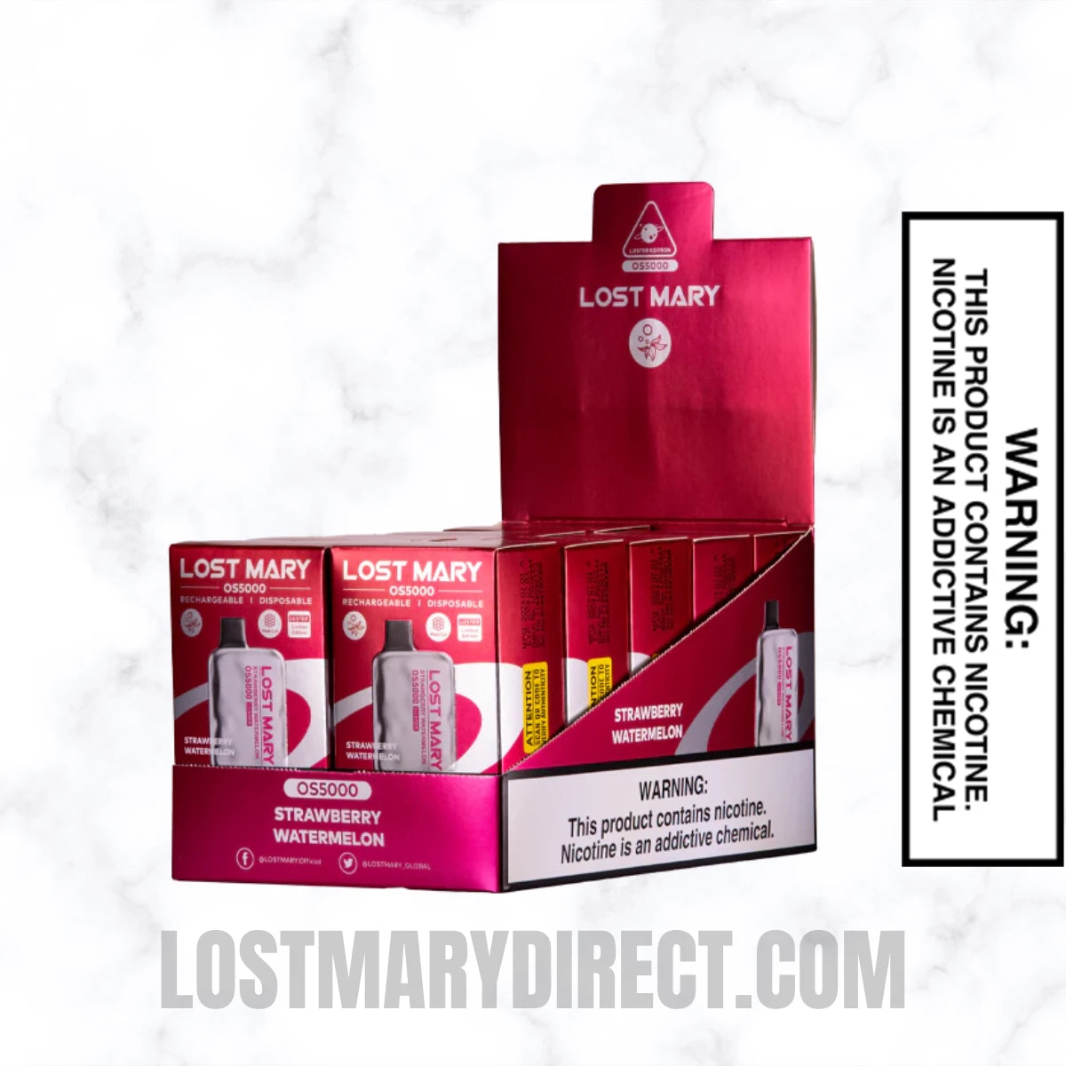 Strawberry Watermelon Lost Mary MO20000 PRO Disposable Vape With Package Box