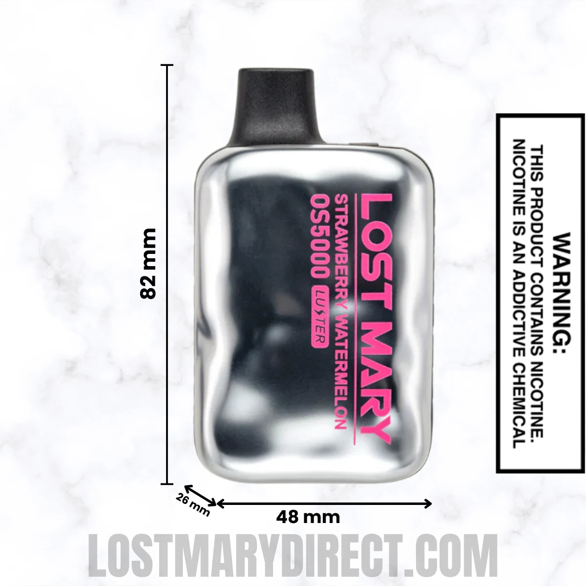 Strawberry Watermelon Lost Mary MO20000 PRO Disposable Vape Dimensions